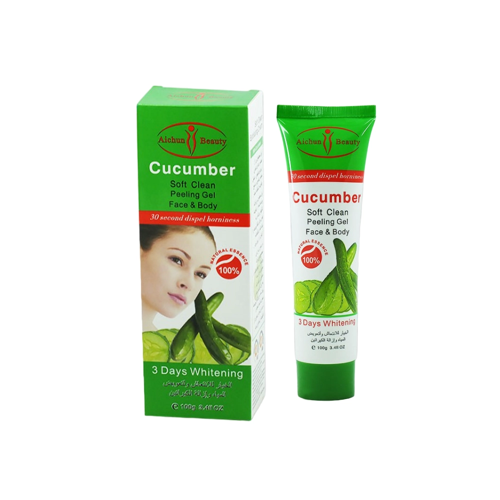 ژل پاکسازی و لایه بردار حاوی عصاره خیار ایچون بیوتی مدل Aichun Beauty Cucumber Peeling Gel For Face And Body