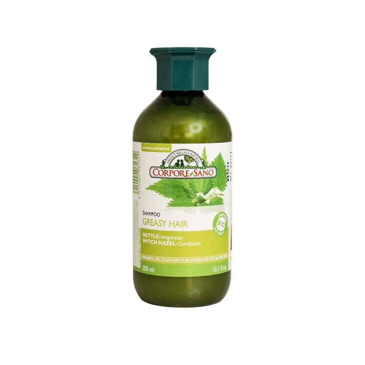 شامپو مخصوص موهای چرب حاوی عصاره گزنه و نارون کوهی کورپور سانو مدل Corpore Sano Oily Hair Shampoo Nettle