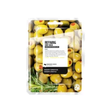 ماسک ورقه ای سفت کننده پوست صورت حاوی زیتون فارم اسکین مدل Farm Skin Superfood Salad for Skin Facial Sheet Mask Olive
